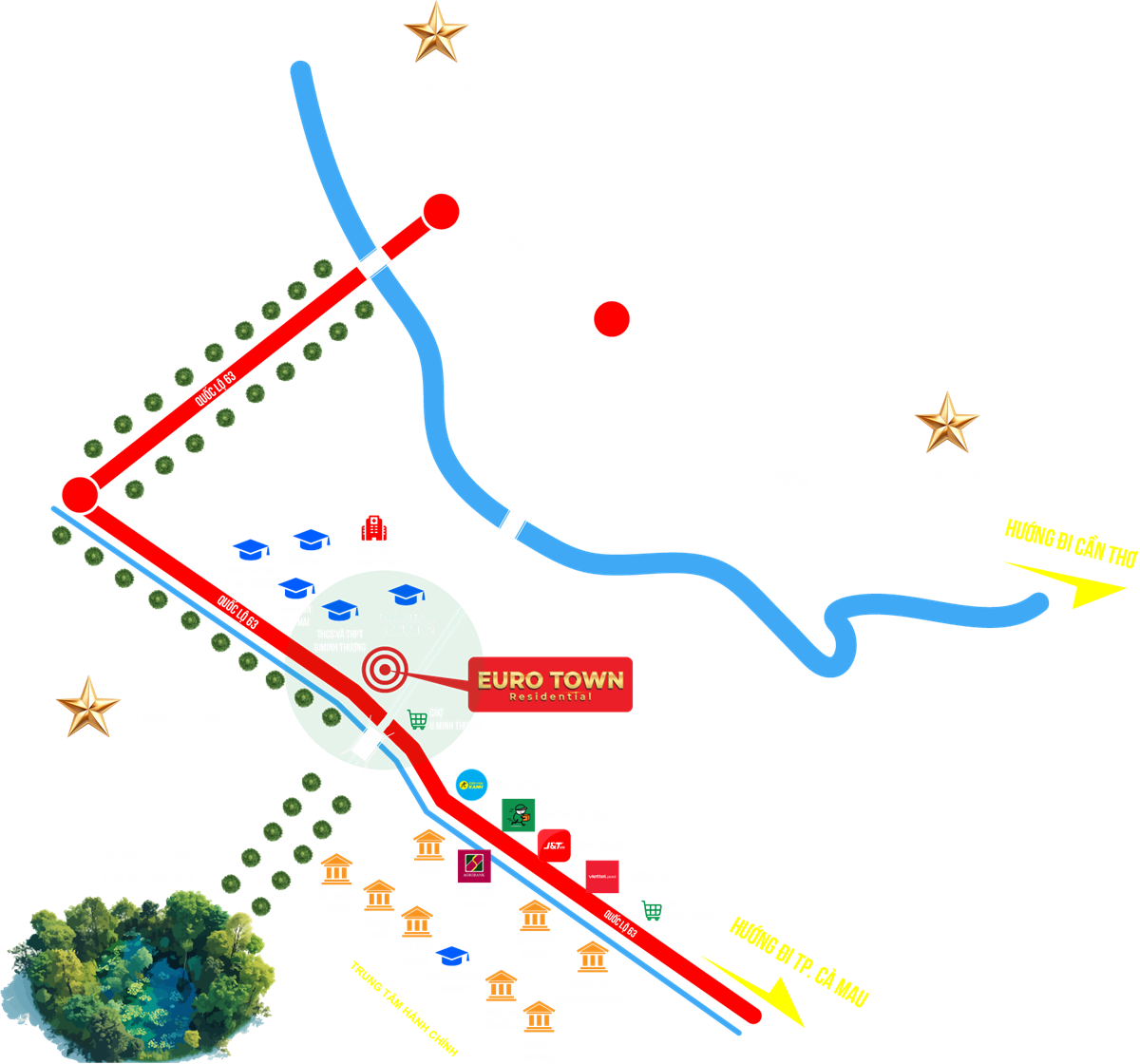 Vị trí dự án Euro Town